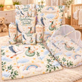 8-Piece Baby Bedding Set with Mosquito Net and Carry Nest Welcome to the World Print in Pakistan