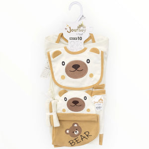 10 Piece Newborn Baby Starter Set in Mustard for 0 to 3 Months