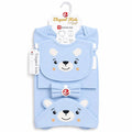 Blue 10 Pcs Newborn Baby Starter Set in Soft Cotton Summer Fabric for 0 to 3 Months