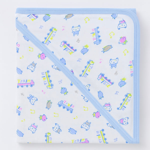 Baby hooded wrapping sheet baby wrap made with soft interlock fabric