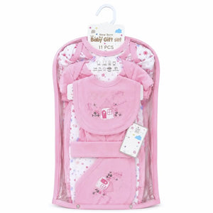 11 Pcs Barbie Pretty House Baby Starter Set Baby Pink for Newborn Girls 0–3 Months