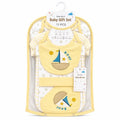 11 Pcs Baby Starter Set Yellow Boat Design in Hanger Pack for Newborn Baby 0–3 Months