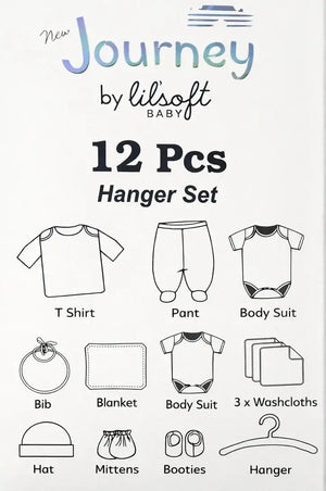 12 Pcs Newborn Baby Starter Set Package Contents and Clothing Pieces Guide