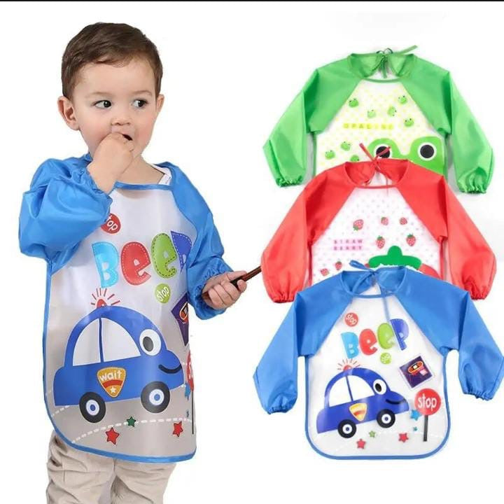 Baby Plastic Full Sleeves Bib 1 Pcs