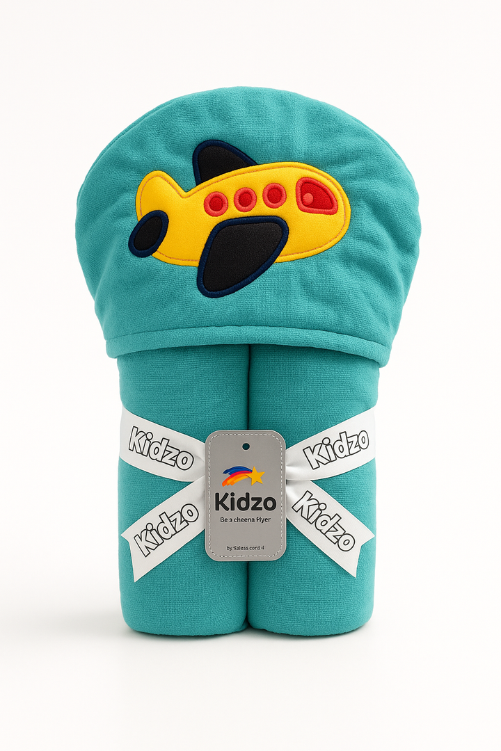 Baby hooded character bath towel soft absorbent fabric 30x33 inches