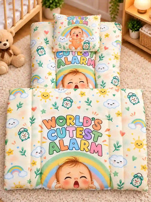 World’s Cutest Alarm Baby Bedding Set with Matching Pillows and Bolster Cushions