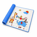 Air-Filled Waterproof Baby Changing Mat 60x90cm Blue Animal Print