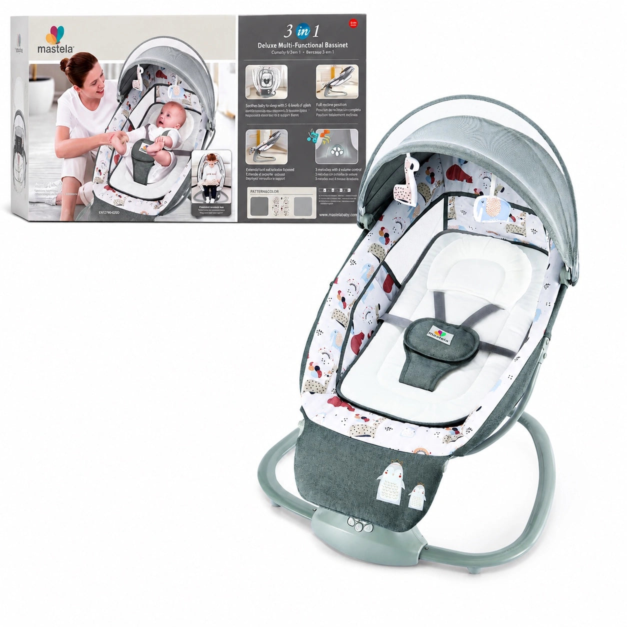 Buy Mastela 3 in 1 Deluxe Baby Swing Bassinet Online in Pakistan