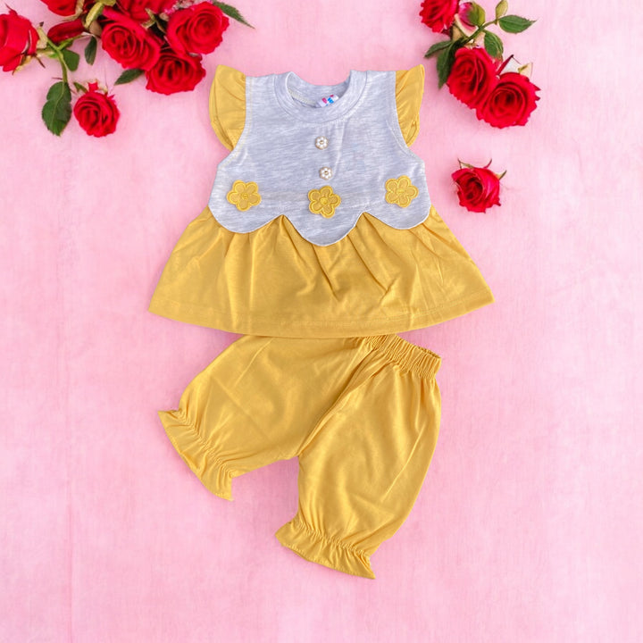 Soft cotton baby t-shirt and Short set, perfect for newborn comfort.