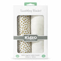 Pack of 2 Mustard Polka Dot Organic Cotton Muslin Baby Wrapping Sheets 120 x 120 cm for Newborn Swaddling and Wrapping