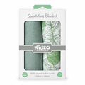 Pack of 2 Green Organic Cotton Muslin Baby Wrapping Sheets 120 x 120 cm for Newborn Swaddling and Wrapping