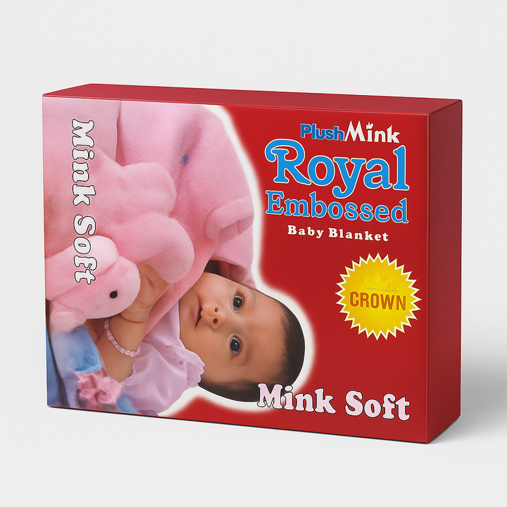Royal Embossed Baby Blanket double-sided soft warm 90×110 cm
