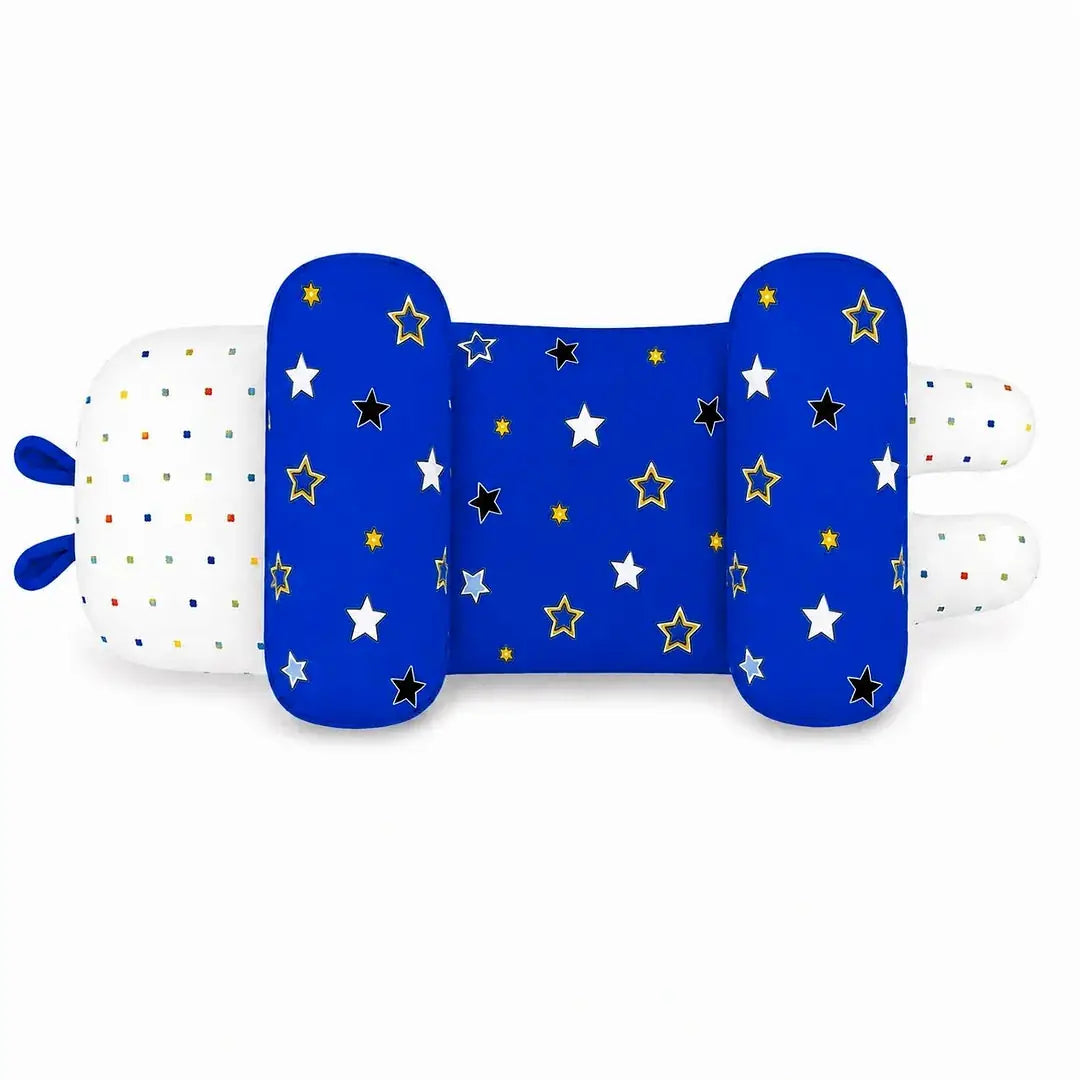 Adjustable Baby Head Shape Pillow Star Royal Blue in Pakistan