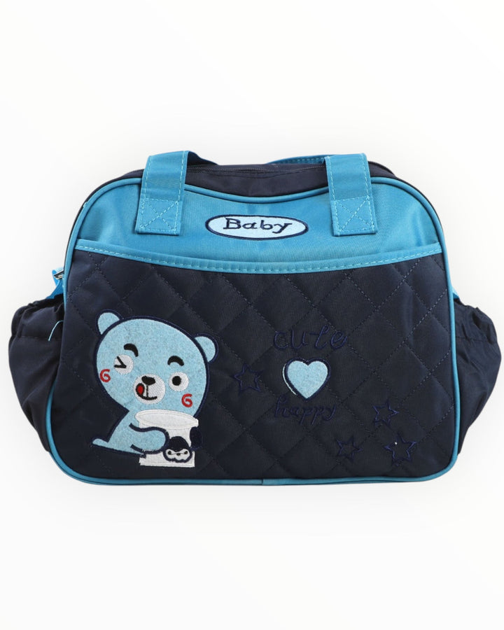 Mother Travel Baby Diaper Bag in Blue, Pink, and Grey – Compact, Durable, and Stylish