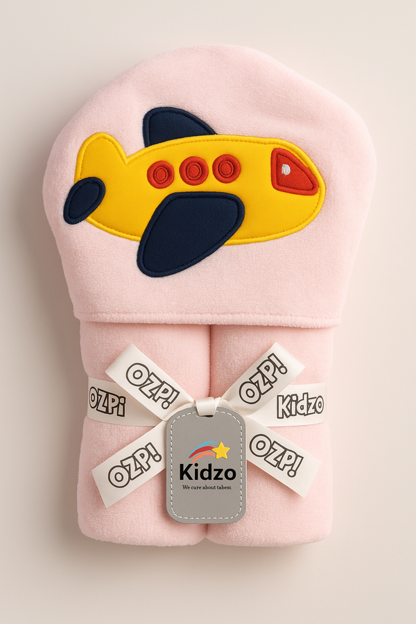 Baby hooded character bath towel soft absorbent fabric 30x33 inches