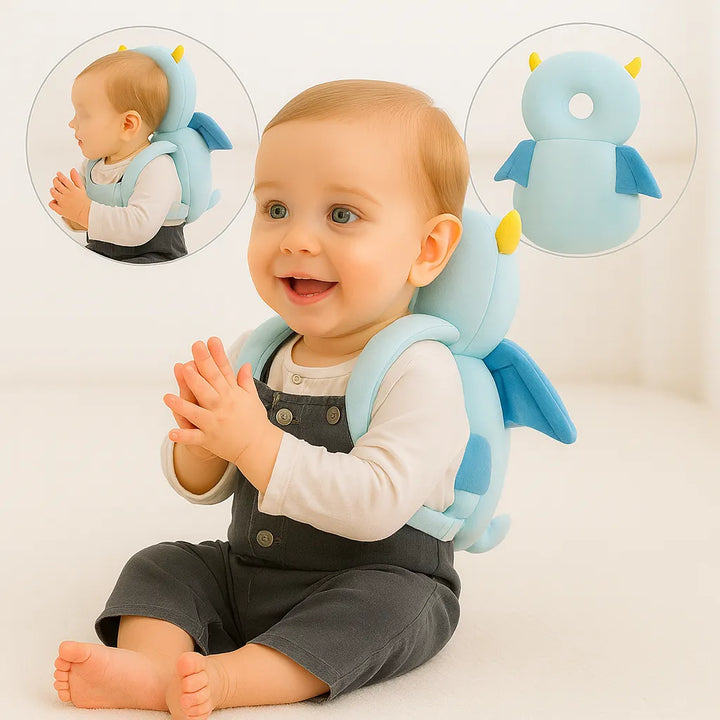 Baby Head Protection Pillow with safety belt – Dragon, Dino, Tiger