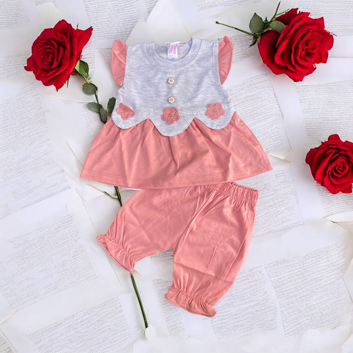 Soft cotton baby t-shirt and Short set, perfect for newborn comfort.