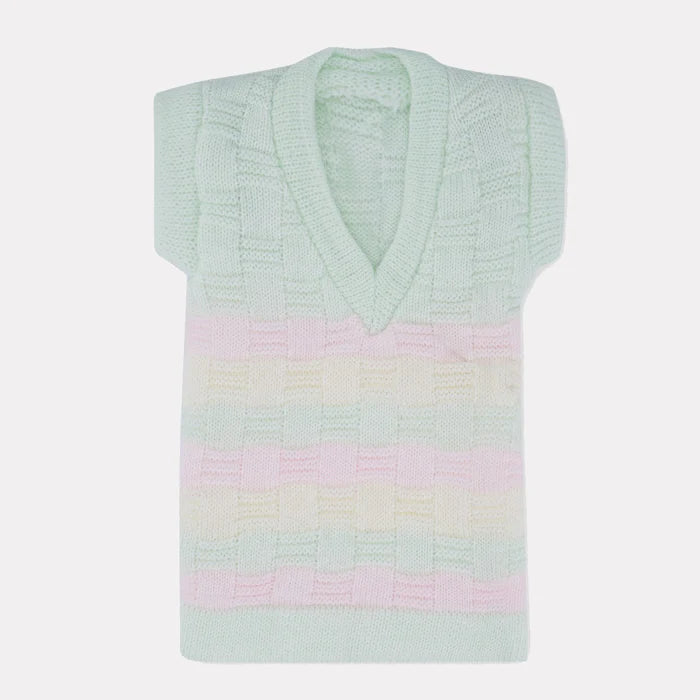 Soft and warm baby sleeveless sweater, perfect for winter and air-conditioned rooms. Lightweight, breathable, and easy to layer.