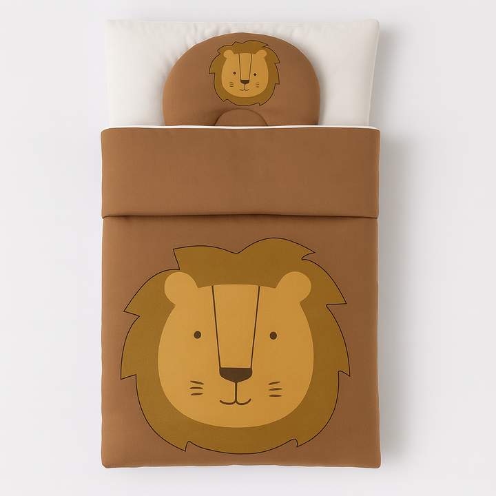 Velvet lion carry nest with pillow in brown color – Babify Store