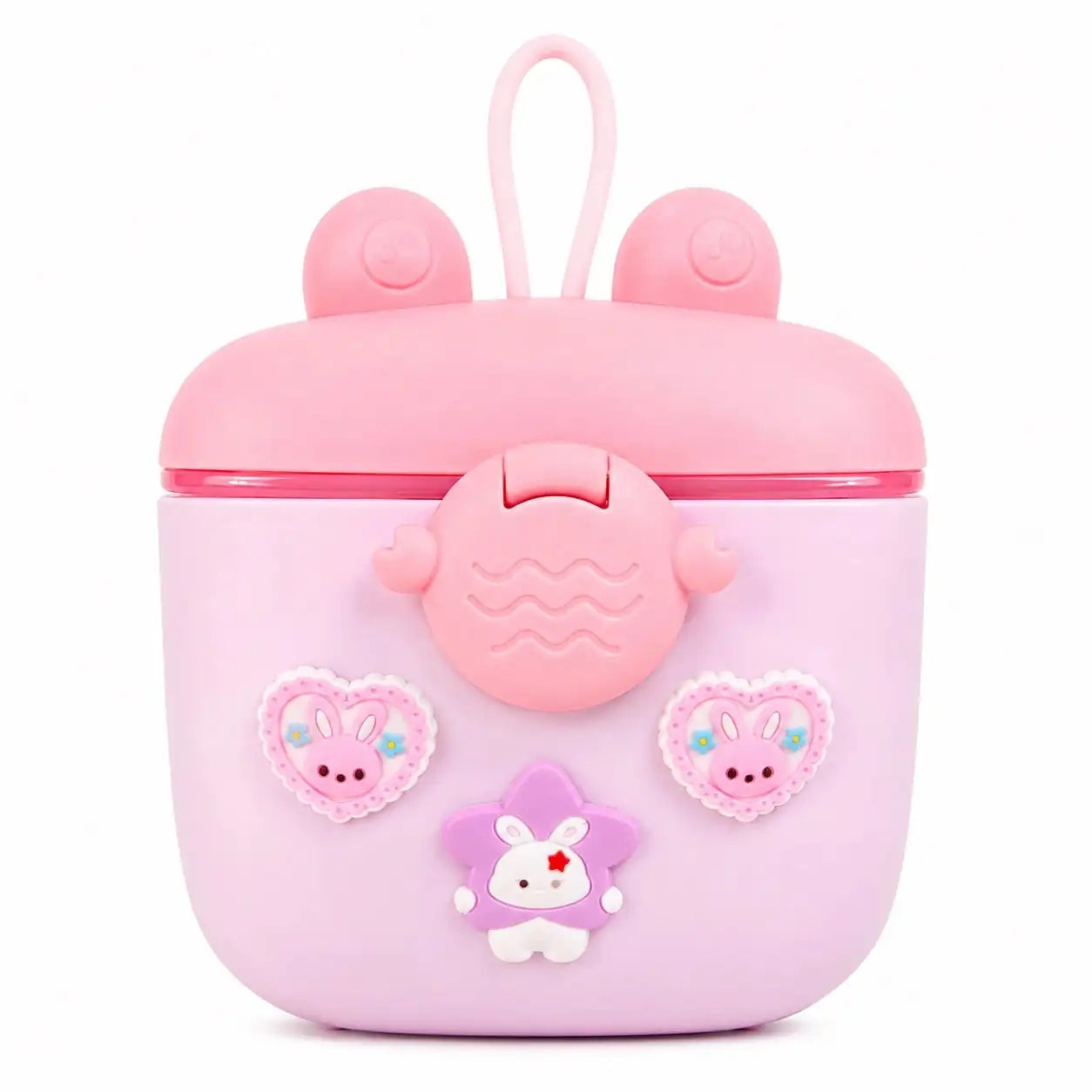 350g baby milk powder storage container with spoon in baby pink