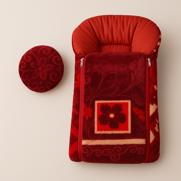 Baby Blanket Carry Nest 2-in-1 Red – Soft Cozy Portable Newborn Sleeping Nest in Pakistan