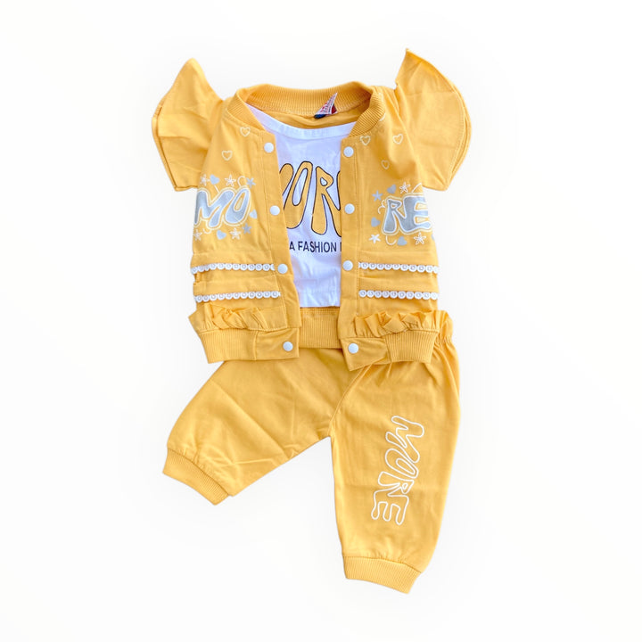Soft cotton baby t-shirt and pajama set with dual-style front-open and closed options.