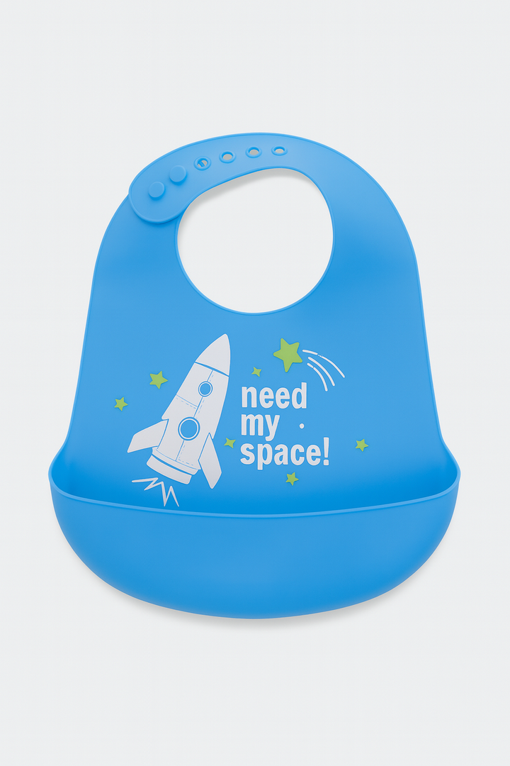 Silicone baby bib with food catcher waterproof feeding bib cute design (Need My Space, Miso Cute, Holy Guacamole, Be Brave, Cool, Veggie print)