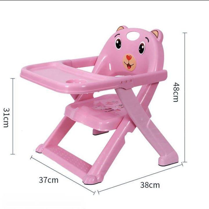 Baby folding booster dining chair with bear design for feeding