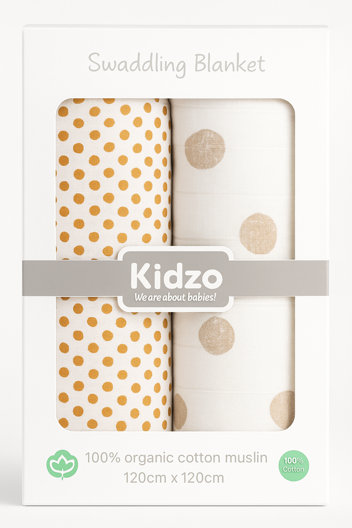 Pack of 2 Muslin Baby Wrapping Sheets – Soft & Breathable Cotton