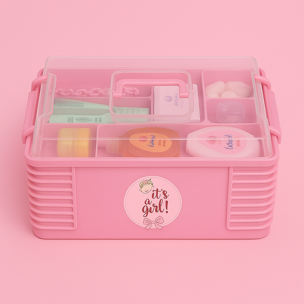 Multi-purpose baby storage accessories box for diapers, wipes, clothes & toys