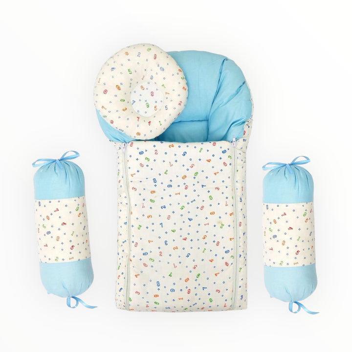 Baby Sleeping Bag Set – 4 Piece with Pillows Soft Cotton Portable Nest for Newborns in Pakistan