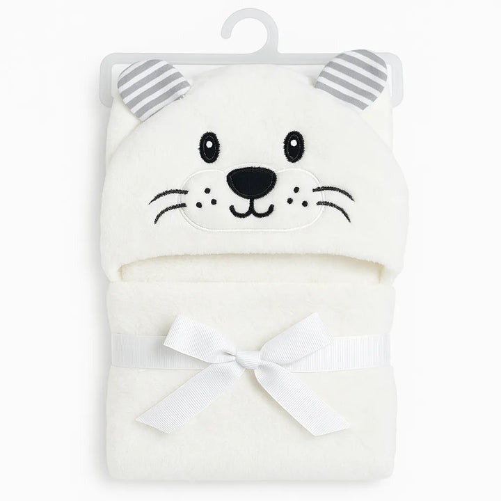 Baby hooded character wrapping sheet and plush fleece blanket for newborns online in Pakistan