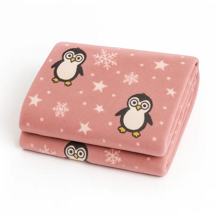 Pink Penguin Fleece Wrapping Blanket 33×29 inches online in Pakistan