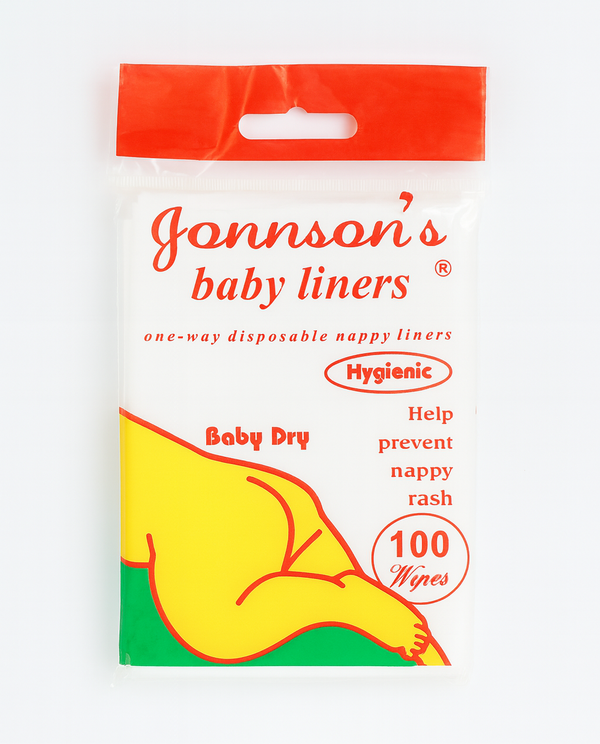 Soft and breathable baby dry nappy liners, 100 sheets, designed for diaper use to prevent rashes and ensure comfort.