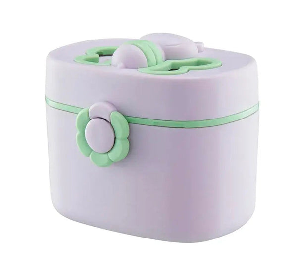 Flower-shaped 600ml milk powder container, BPA-free and portable