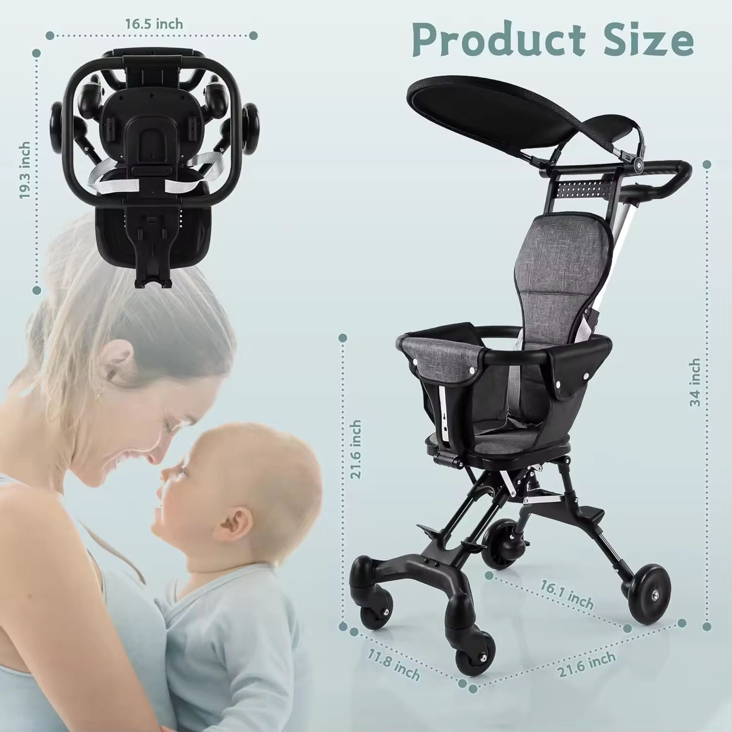 Light Weight Foldable Travel Baby Stroller