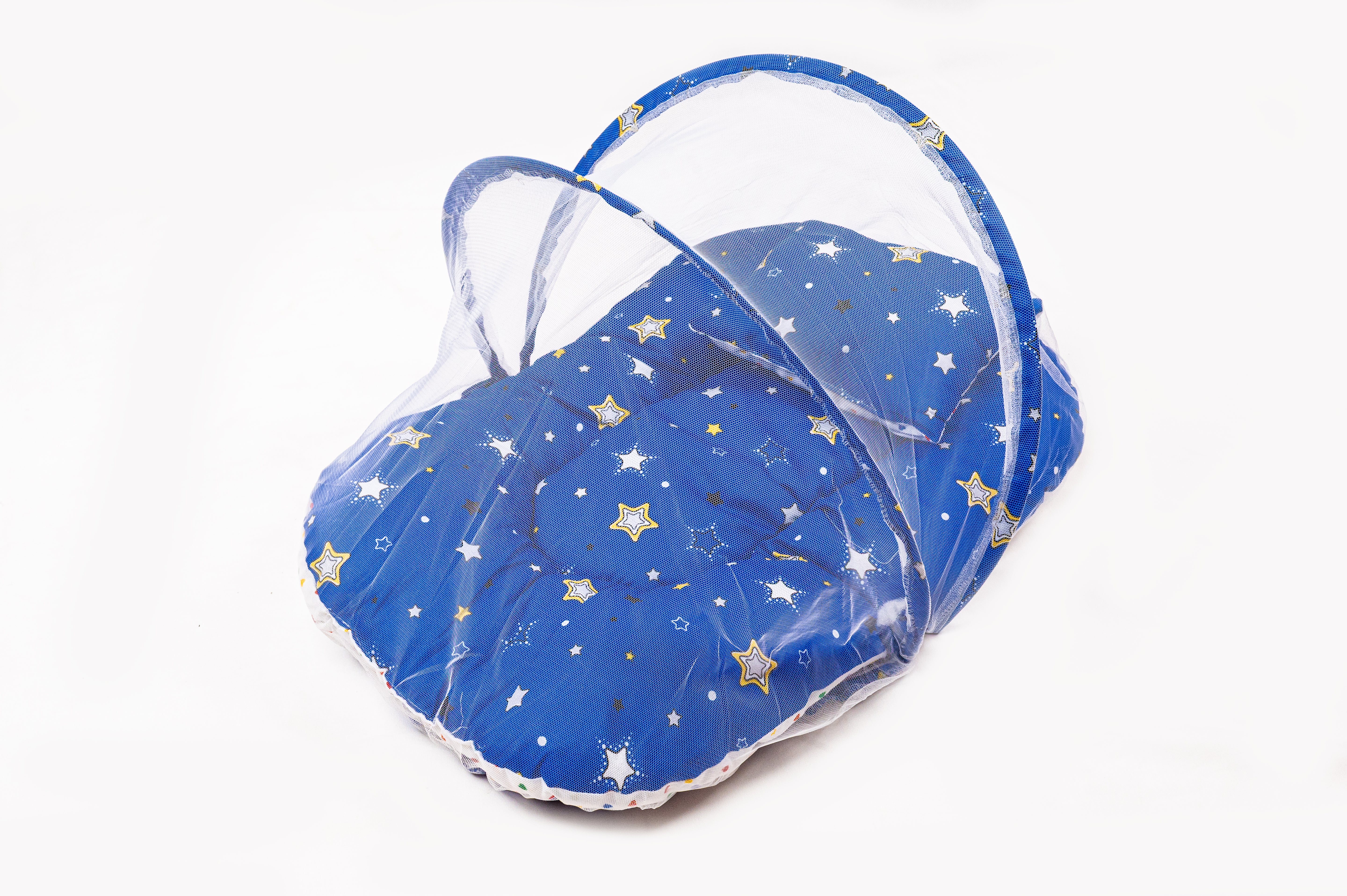 8 piece baby bedding set with mosquito net and blanket star print blue