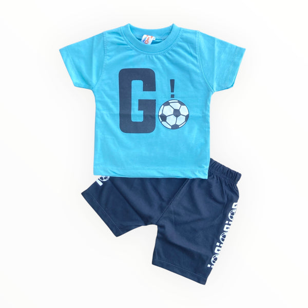 Soft cotton baby t-shirt and pajama set, designed for comfort and ease for newborns.