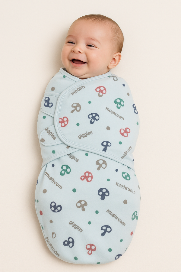 Interlock baby swaddle wrap for newborns 7–14 lbs – soft and breathable