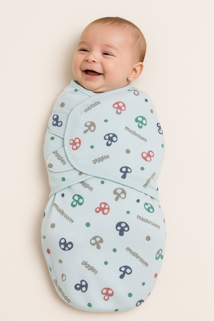 Interlock baby swaddle wrap for newborns 7–14 lbs – soft and breathable