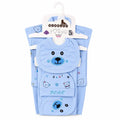 5 Pcs Bear Design newborn baby starter set in baby blue soft interlock for 0–3 months