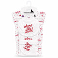 Red 5 Pcs Welcome to the World newborn baby starter set with shirt pajama cap bib and wrapping sheet