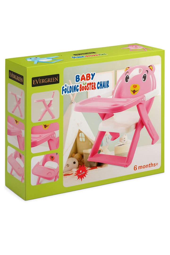 Baby folding booster dining chair with bear design for feeding