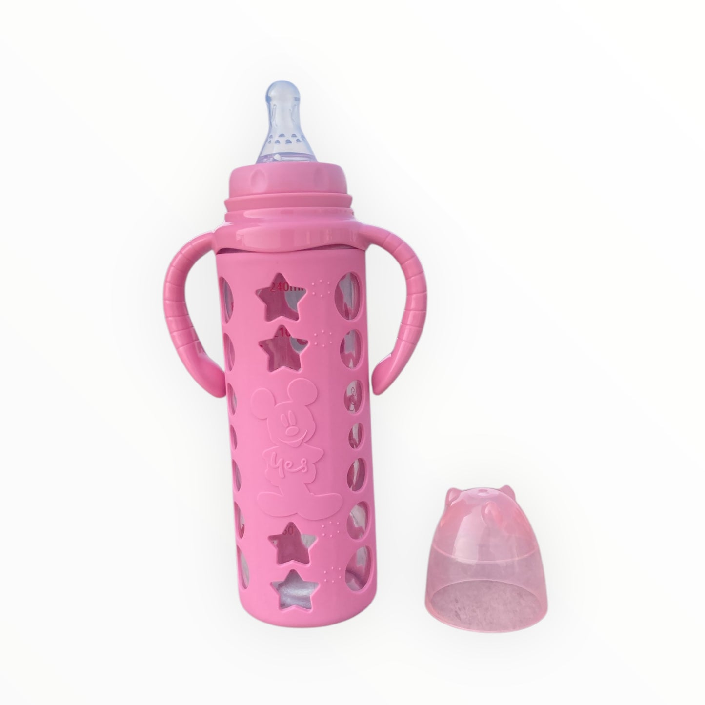 Baby Glass Feeder With Silicone Cover 240ml - 8oz