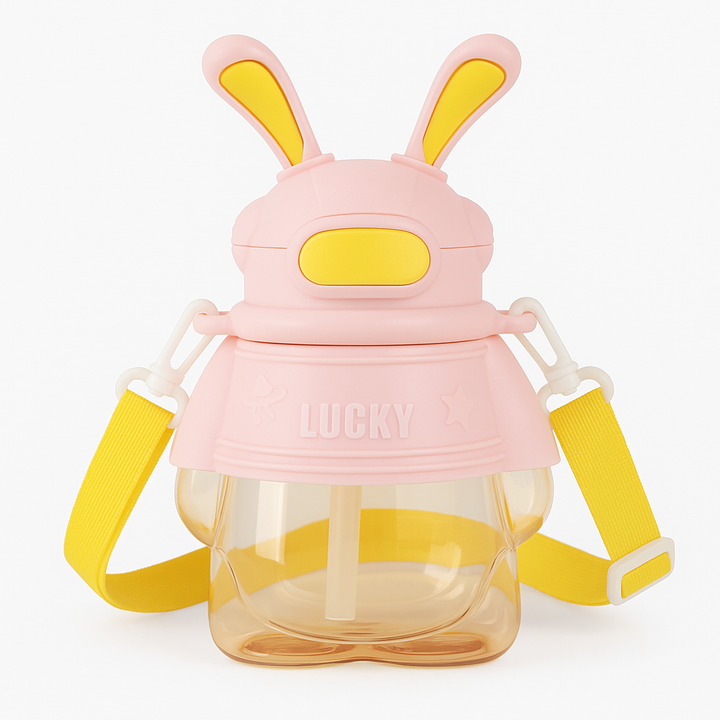 Rabbit Straw Bottle 800ml Blue with strap – BabifyStore.pk