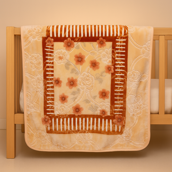 Royal Embossed Baby Blanket double-sided soft warm 90×110 cm