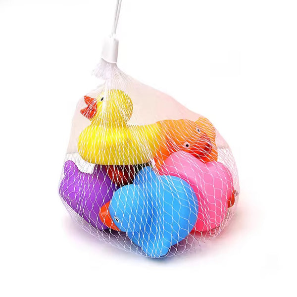 Pack of 6 Multi-Color Rubber Soft Toys with Sound – Safe & Fun for Babies