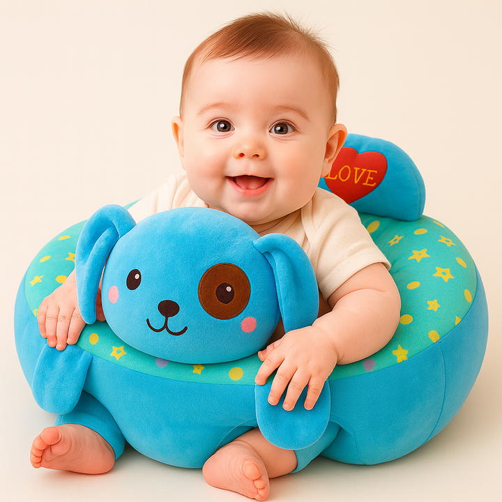 Puppy character baby support seat plush infant sitting chair