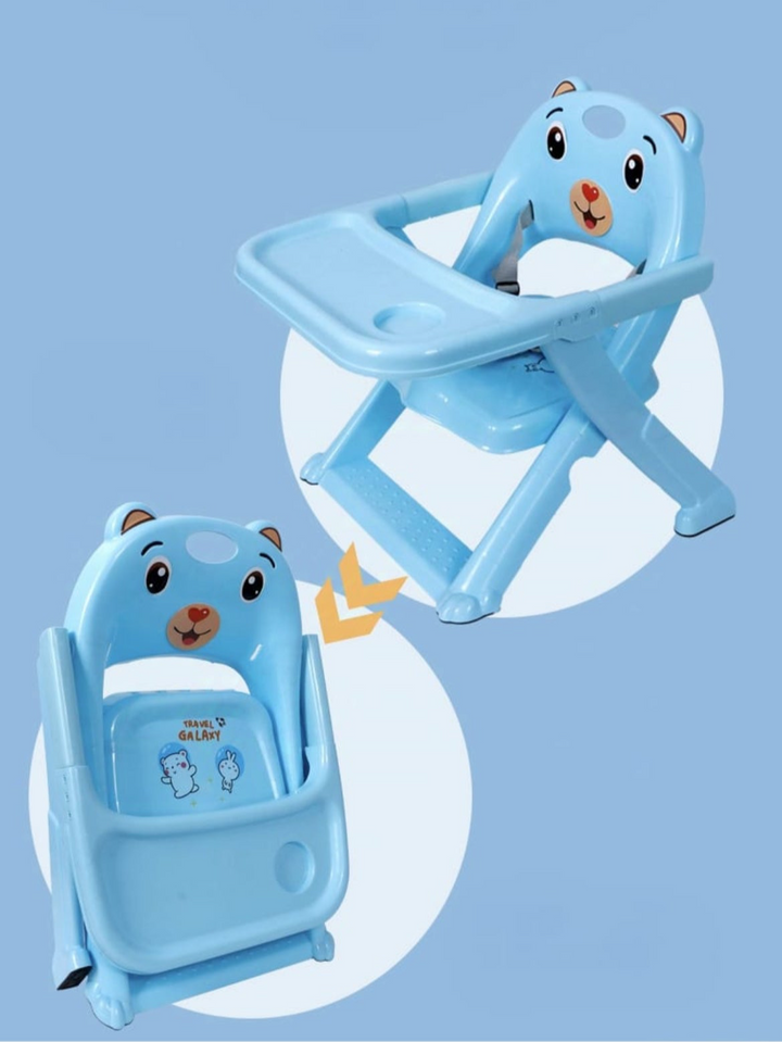Baby folding booster dining chair with bear design for feeding