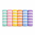 6 Pcs Soft Cotton Baby Wash Cloth Set – Striped Design